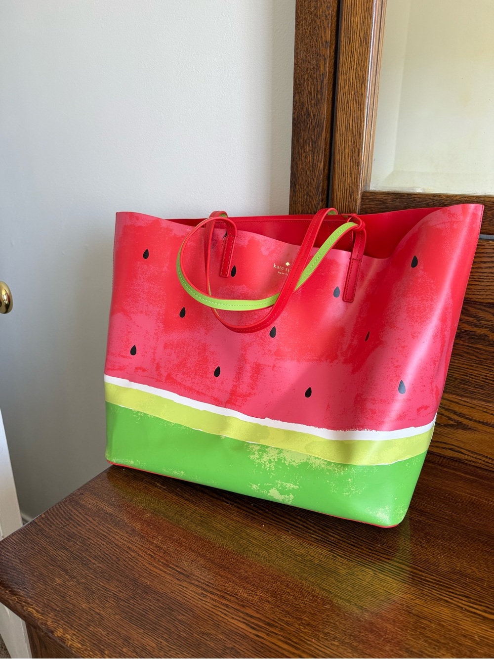 Kate Spade Watermelon Tote Bag Splash Out Pink Red Green Summer Bag